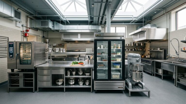 wycena sprzętu gastronomicznego w profesjonalnej kuchni restauracyjnej
